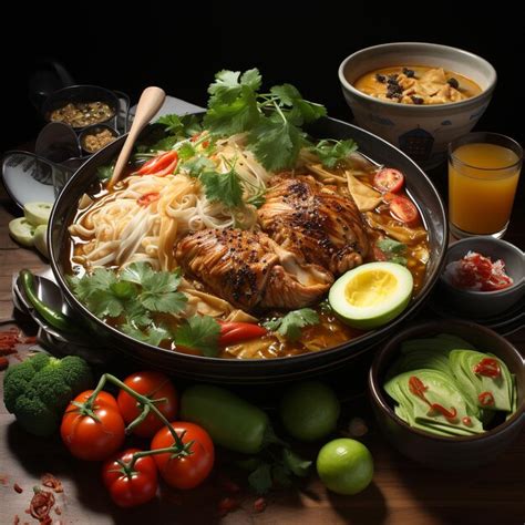 Premium AI Image | Savory Soto with Indonesian vegetables