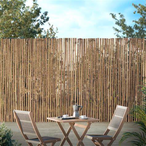 Canisse Bambou Fendu Déco Naturelle H2 X L3 M Naterial Leroy Merlin