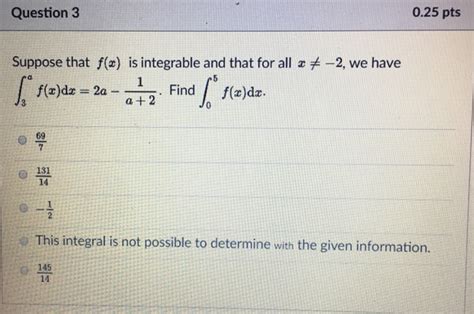 Solved Question Pts Find The Absolute Extrema Of F X Chegg