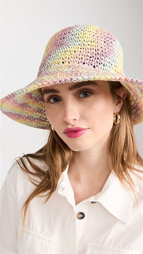 Lele Sadoughi Raffia Rainbow Bucket Hat Shopbop