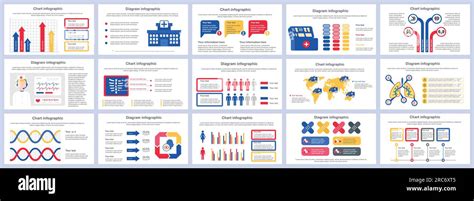 Gebündelte Vorlage für Infografiken zur Präsentation von medizinischen