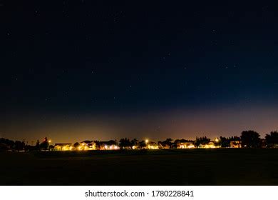 Landscape Suburb Neighborhood Night Sky Above Stock Photo 1780228841 | Shutterstock