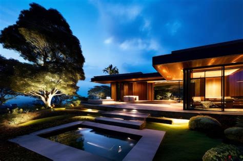 Luxury Country House With Swimming Pool Premium Ai Generated Image