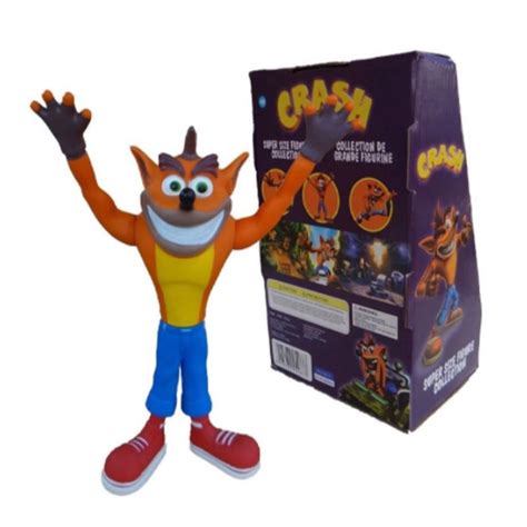 Boneco Crash Bandicoot Grande Articulado Action Figure Colecion Veis