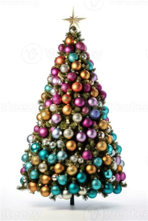 Photo of Christmas Tree with isolated white background 34477898 Stock ...