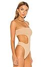 Superdown Darcey Cut Out Bodysuit In Nude Revolve