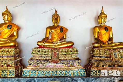 Sitting Buddhas Wat Pho Temple Complex Temple Of The Reclining Buddha