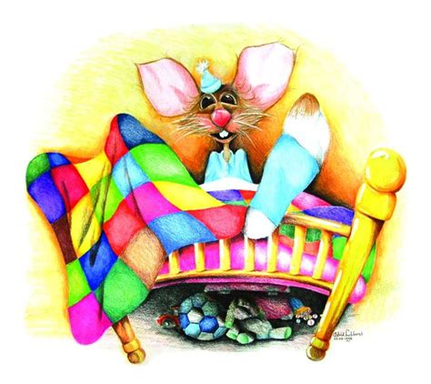Mortimer Mouse Coloured Pencil Drawing