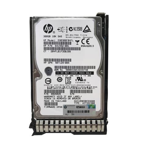 HP 300GB SAS 6G 10K RPM SFF 2 5 Dual Port Enterprise Hard Drive