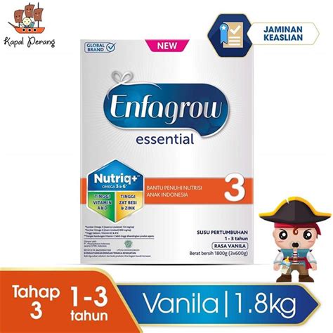 Jual Enfagrow ESSENTIAL 3 Susu Formula 1800 Gram Vanila Shopee Indonesia