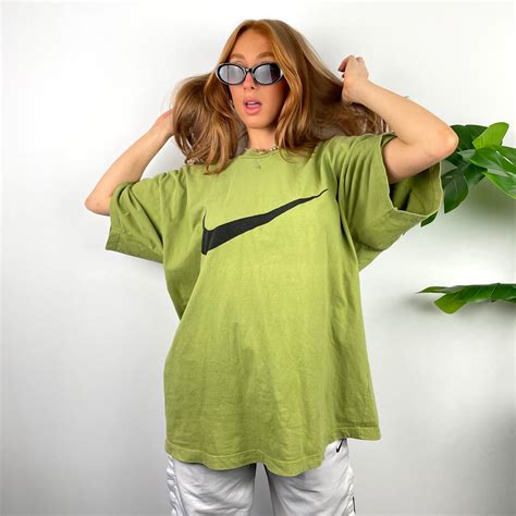 Nike Lime Green Swoosh T Shirt Xl Jamie Online Vintage