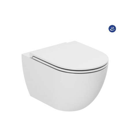 Vaso Wc Sospeso In Ceramica Bianca Serie Comoda Azzurra