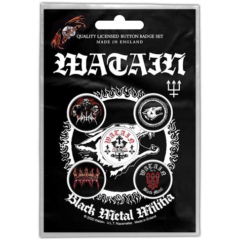 Watain Black Metal Militia Badges Fuzz Bayonne