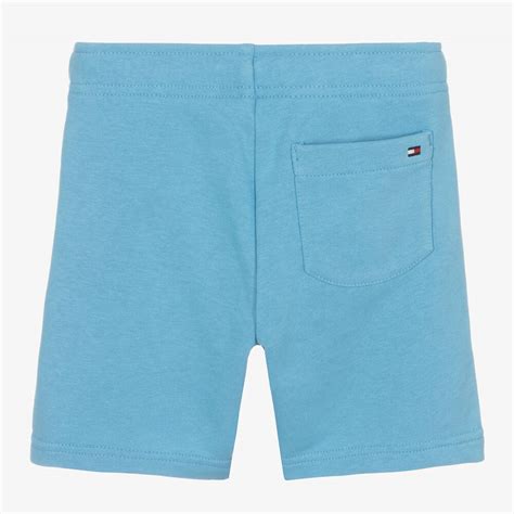 Tommy Hilfiger Boys Blue Cotton Jersey Logo Shorts Childrensalon Outlet