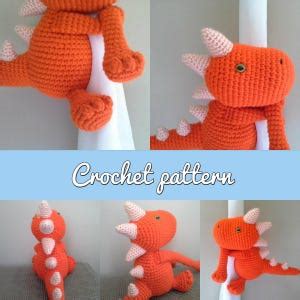 Dinosaurio Dinosaur Curtain Tieback Crochet Pattern Patron Dino Pdf