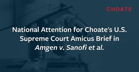 National Attention For Choates U S Supreme Court Amicus Brief In