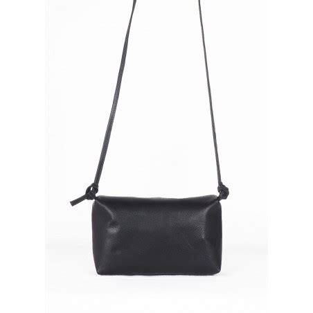 Bolso Peque O Negro Cuero Minimalista