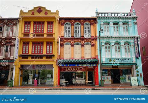 Old Buildings At Chinatown In Singapore Editorial Stock Photo Image