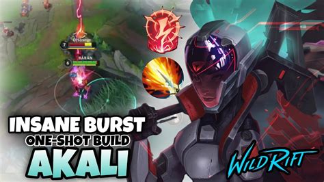 WILD RIFT AKALI ONE SHOT BUILD INSANE BURST WILD RIFT AKALI BUILD