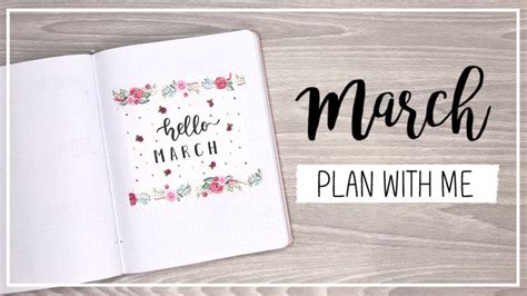 Plan With Me March Bullet Journal Setup Youtube