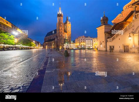 Main Market Square Krakow Poland Stock Photo Alamy