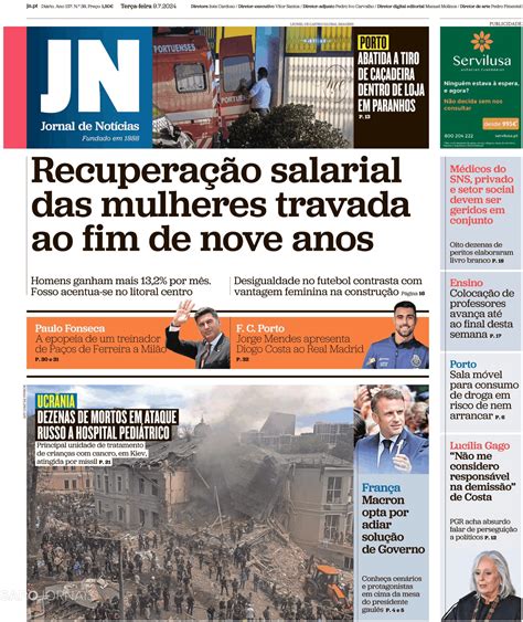 Jornal de Notícias 9 jul 2024 Jornais e Revistas SAPO pt Última