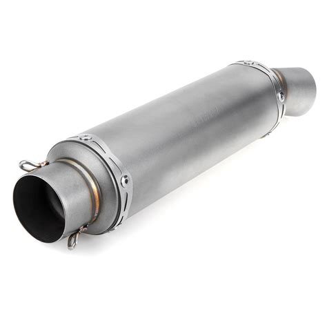 Inlet 36 51mm Motorcycle Exhaust Tail Tip Pipe Muffler Stainless Steel