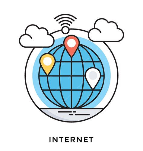 Premium Vector Internet Flat Vector Icon