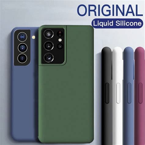 Liquid Silicone Soft Case Cover For Samsung Galaxy S23 FE S22 S21 Ultra