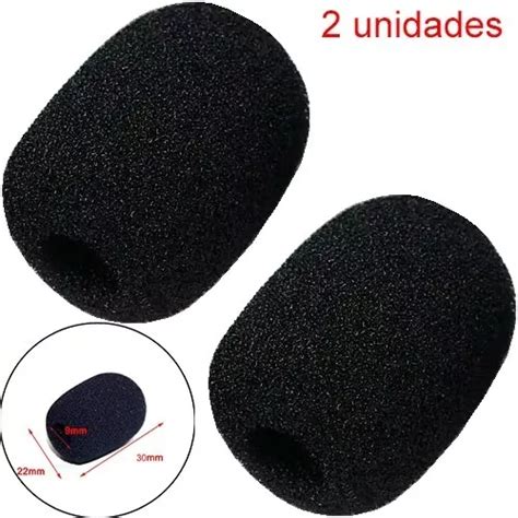 Unidades Espuma Para Microfone Headset Ou Lapela Mercadolivre