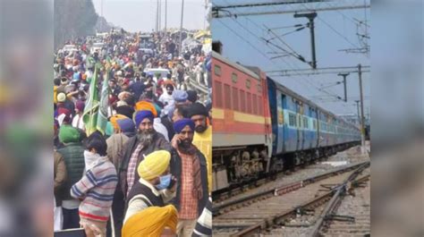 Protesting Farmers Block Rail Tracks In Punjab Begin Rail Roko Andolan