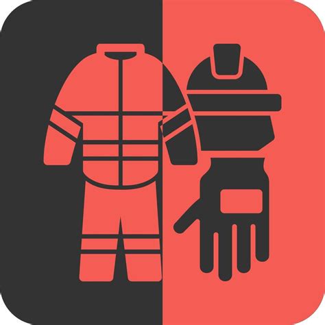 Firefighter Uniform Red Inverse Icon 39522480 Vector Art At Vecteezy