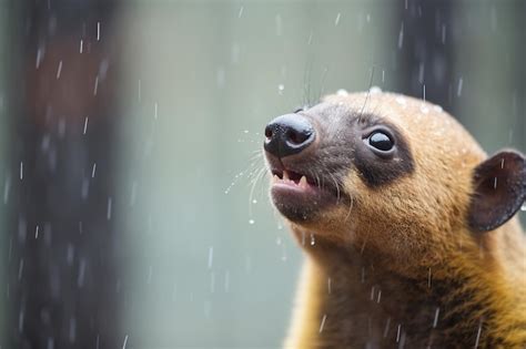 Premium AI Image | Kinkajou with Tongue Out Playful Moment