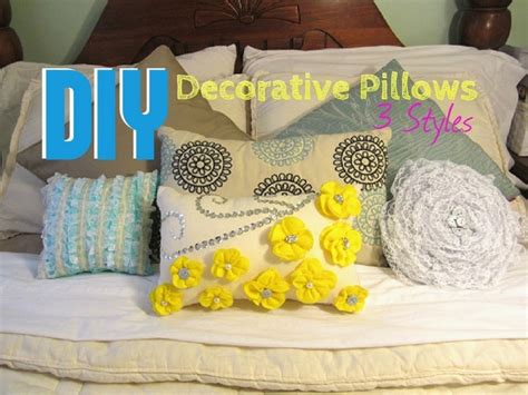 DIY Decorative Pillows 3 Styles YouTube