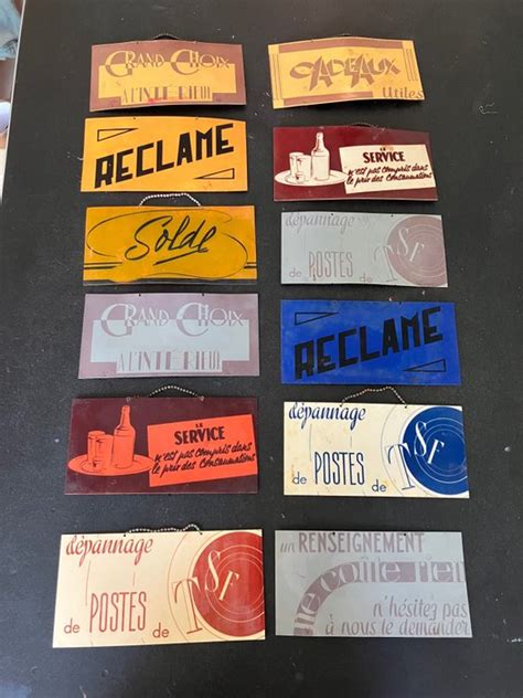 Vintage Shop Window Signs 12 Plastic Catawiki