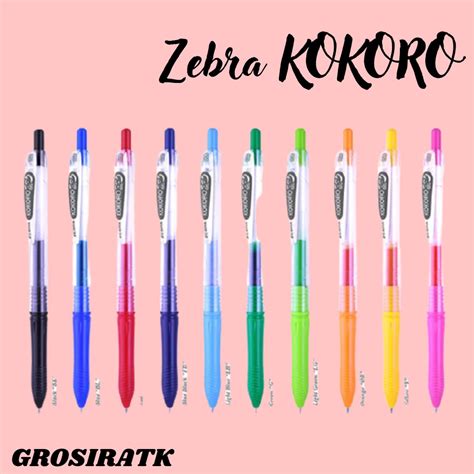 Jual Zebra Pulpen Gel KOKORO 0 5mm Pulpen Gel Kokoro Zebra Colours