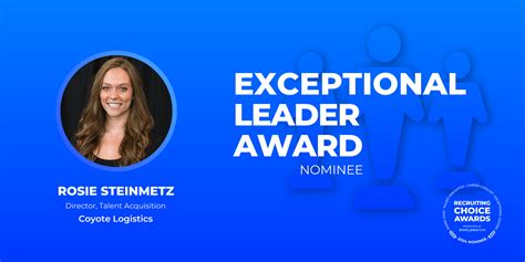 Rosie Steinmetz Nominee For Exceptional Leader Award 2024