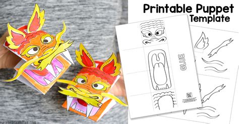 Printable Chinese Dragon Puppet - Easy Peasy and Fun