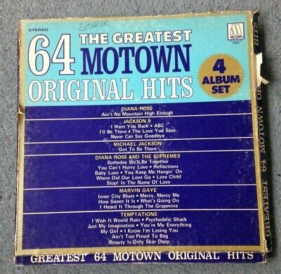 THE GREATEST 64 MOTOWN ORIGINAL HITS 1975 LP Compilation Boxset X5