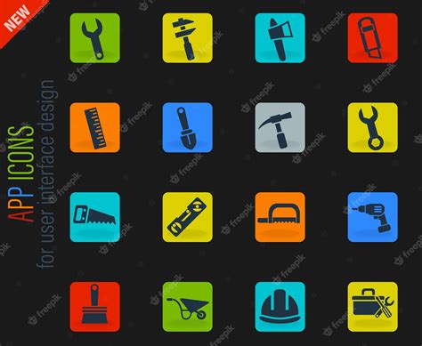 Premium Vector Work Tools Icon Set