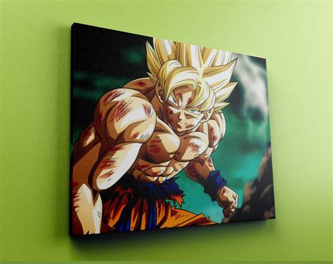 Cuadro Dragon Ball Z Goku 523 4053 Lienzo Memoestampados Memo Estampados