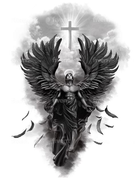 Angel Warrior Tattoo Dark Angel Tattoo Guardian Angel Tattoo Warrior