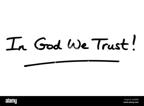 In God We Trust! handwritten on a white background Stock Photo - Alamy