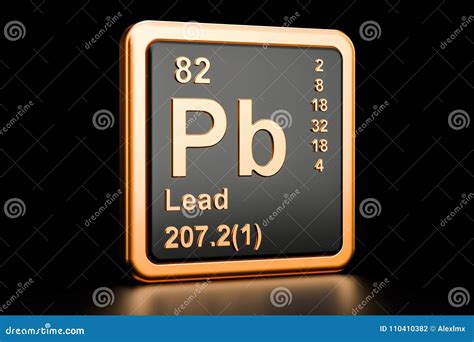 Lead Pb, Element Symbol From Periodic Table Series Royalty-Free Stock ...