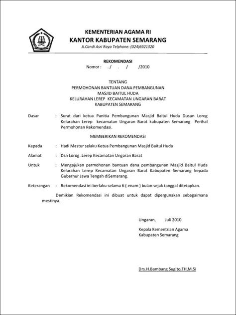 Contoh Surat Permohonan Sumbangan Dana Baksos Surat Lamaran Kerja