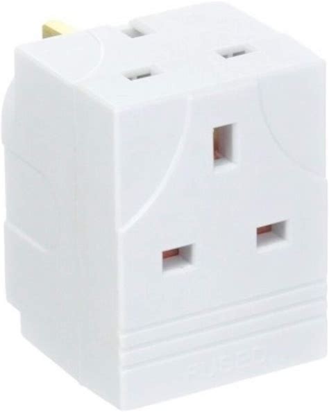 Homeberg 3 Way Triple Plug Adaptor Multi Plugs Extension Sockets