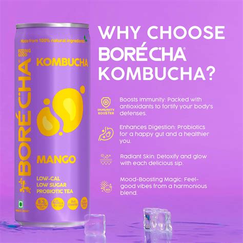 Mango Kombucha 330ml Borécha