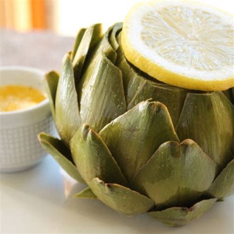 Steamed Artichoke With Garlic Lemon Butter Recipe Artichoke Butter