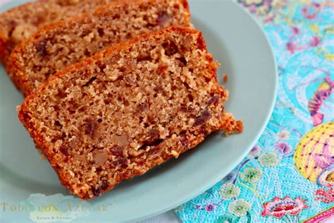 BIZCOCHO DE DÁTILES NUECES Y ZUMO DE NARANJA Todo con azúcar