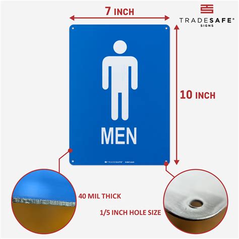 Mens Restroom Sign Aluminum Restroom Signs Tradesafe